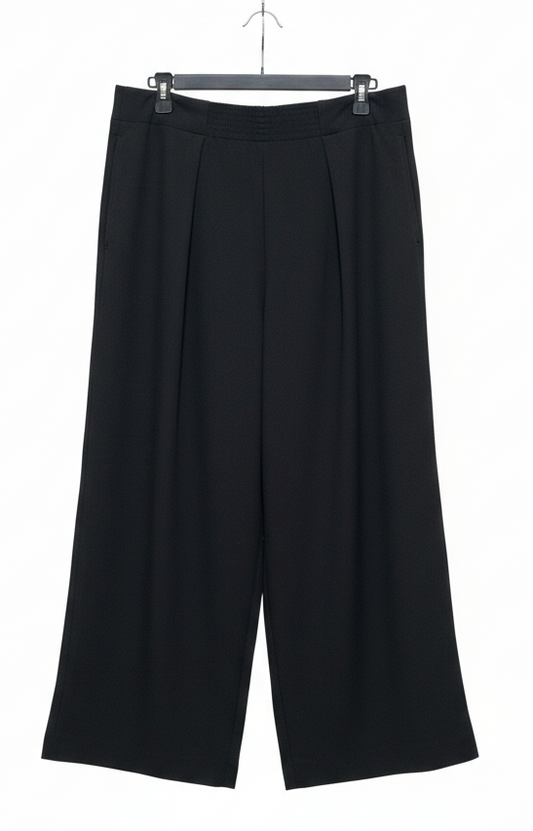 RIVA |XL| WAIST 35| B5| MINIMALIST NOIR PLEATED CULOTTES