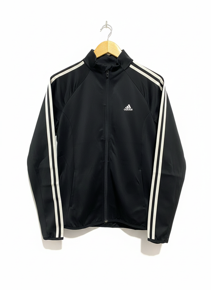 ADIDAS| S | BUST 18|PRIME GREEN BLACK TRACK JACKET WITH WHITE THREE-STRIPES