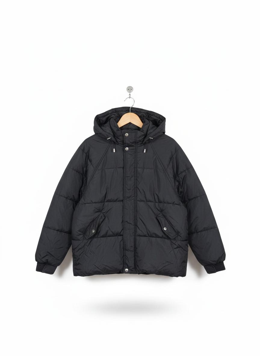 BOOHOO|XL|BUST 26|Quilted Hooded Puffer Jacket