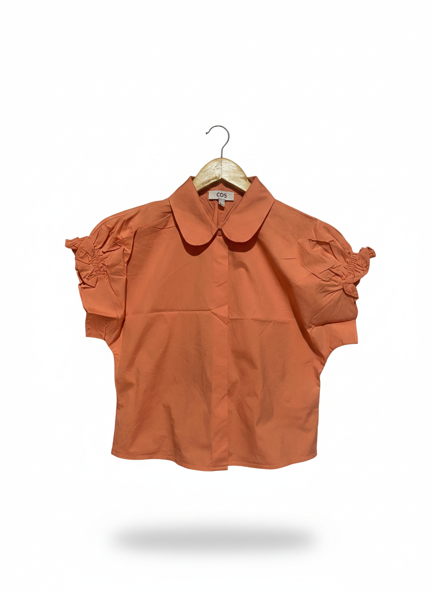 COS |M| BUST 17| PETER PAN COLLAR PUFF SLEEVE BLOUSE