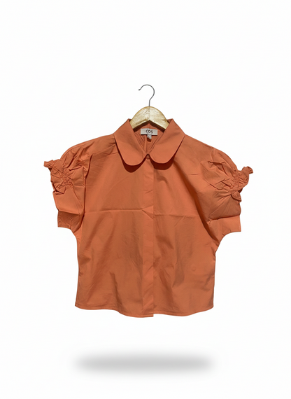 COS |M| BUST 17| PETER PAN COLLAR PUFF SLEEVE BLOUSE