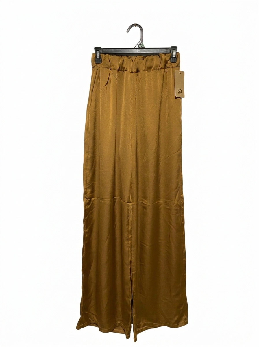 SO LOOK |M| WAIST 26| PLEATED ANIMAL PRINT WIDE-LEG TROUSERS