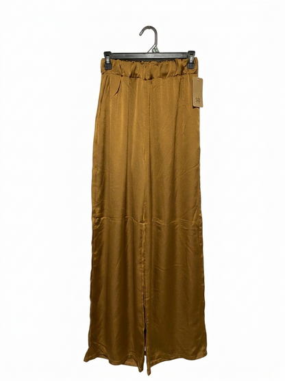 SO LOOK |M| WAIST 26| PLEATED ANIMAL PRINT WIDE-LEG TROUSERS