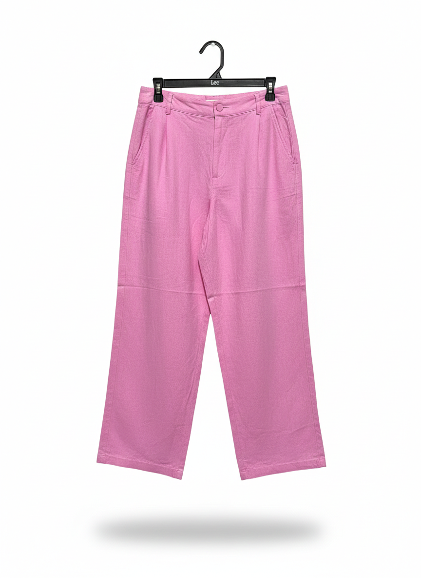 ANKO |L| WAIST 30| PINK WIDE LEG TROUSER PANTS