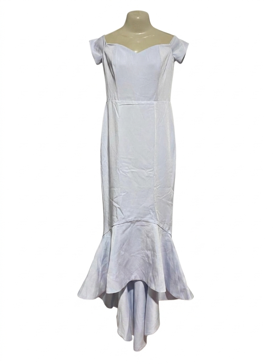 MISS HOLLY |M| BUST 15| B26| ELEGANT PALE BLUE OFF-SHOULDER MAXI DRESS