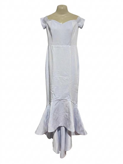 MISS HOLLY |M| BUST 15| B26| ELEGANT PALE BLUE OFF-SHOULDER MAXI DRESS