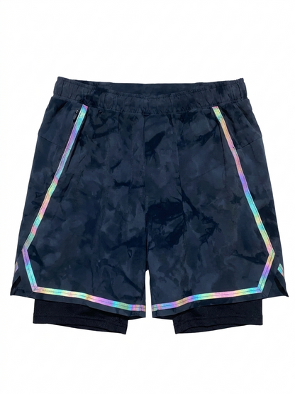 LULULEMON |M| WAIST 27| SHORTS REFLECTIVE TIE-DYE ACTIVEWEAR
