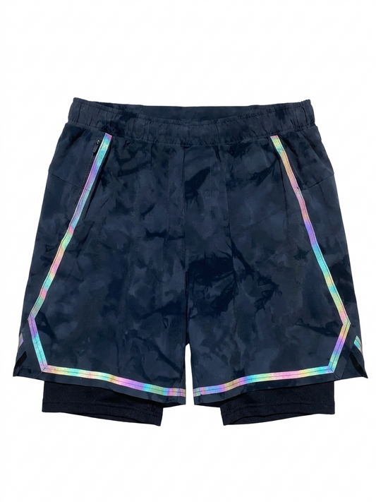 LULULEMON |M| WAIST 27| SHORTS REFLECTIVE TIE-DYE ACTIVEWEAR