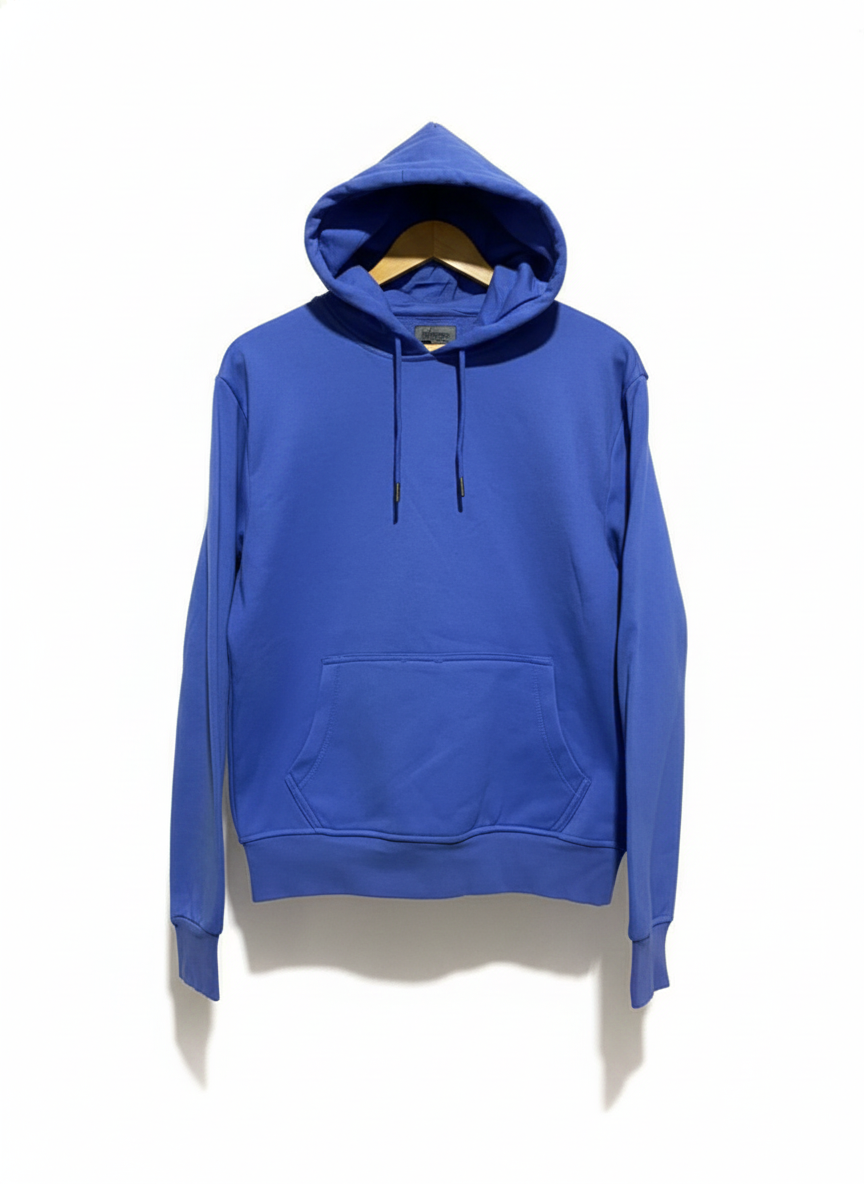 GEORGE| S |BUST 21|BLUE PULLOVER HOODIE WITH KANGAROO POCKET AND DRAWSTRINGS