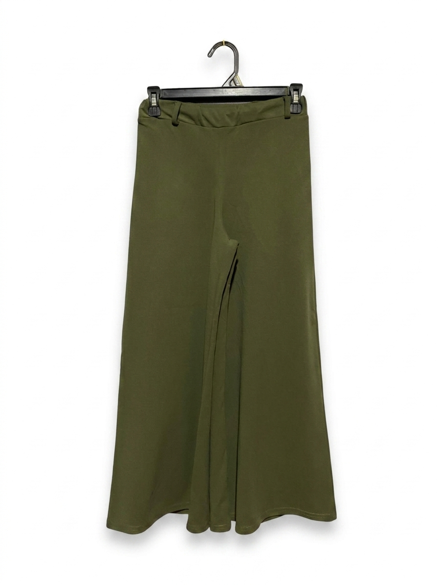 NEW LOOK |S| WAIST 25| B24| PREMIUM OLIVE GREEN WIDE-LEG PALAZZO TROUSERS