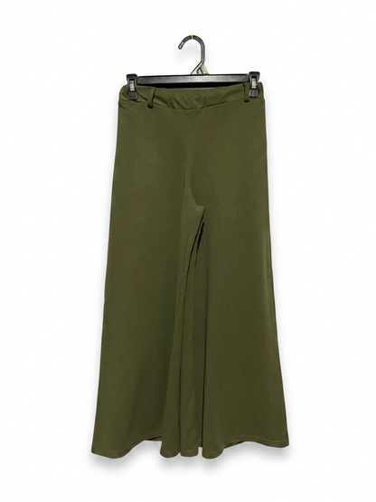NEW LOOK |S| WAIST 25| B24| PREMIUM OLIVE GREEN WIDE-LEG PALAZZO TROUSERS
