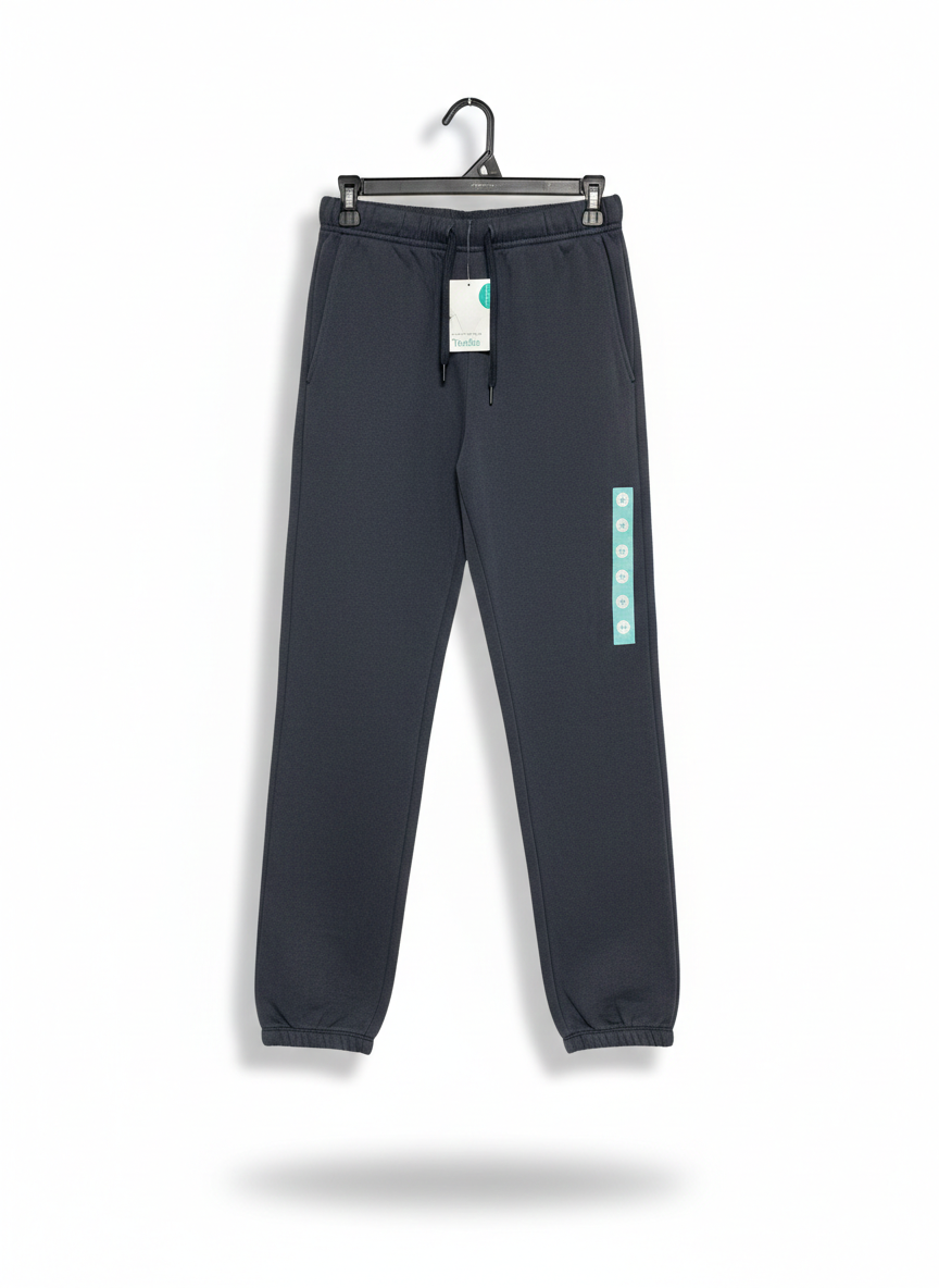 BRILLIANT BASICS |M| WAIST 28|C1| CHARCOAL GREY FLEECE JOGGERS WITH TEAL ACCENTS