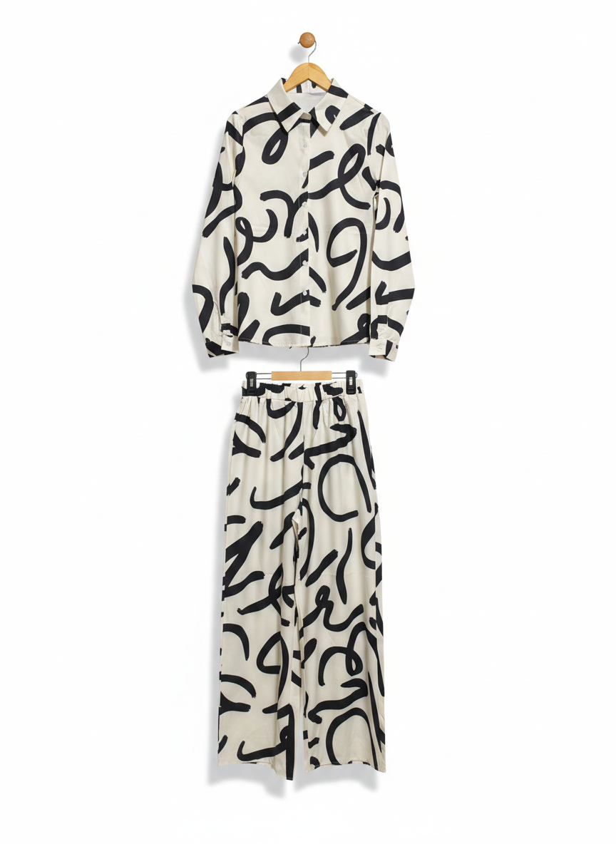SHEIN |M| MODERN MONOCHROME LOUNGE SET