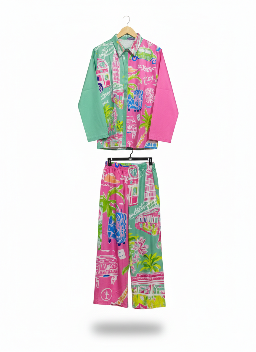 WOMEN'S VIBRANT TROPICAL CO-ORD SET |M|