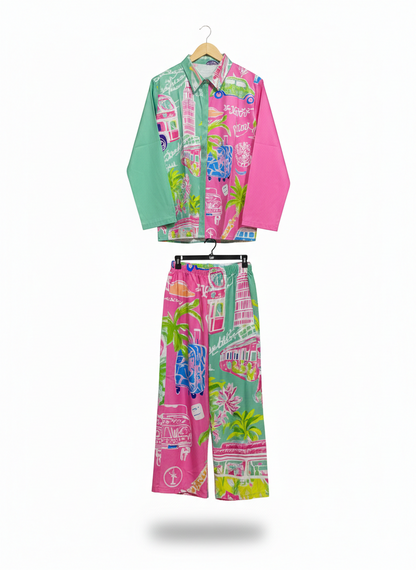 WOMEN'S VIBRANT TROPICAL CO-ORD SET |M|