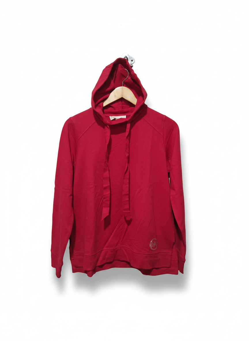 MICHAEL KORS|L|BUST 20.5|Women's Red Pullover Hoodie