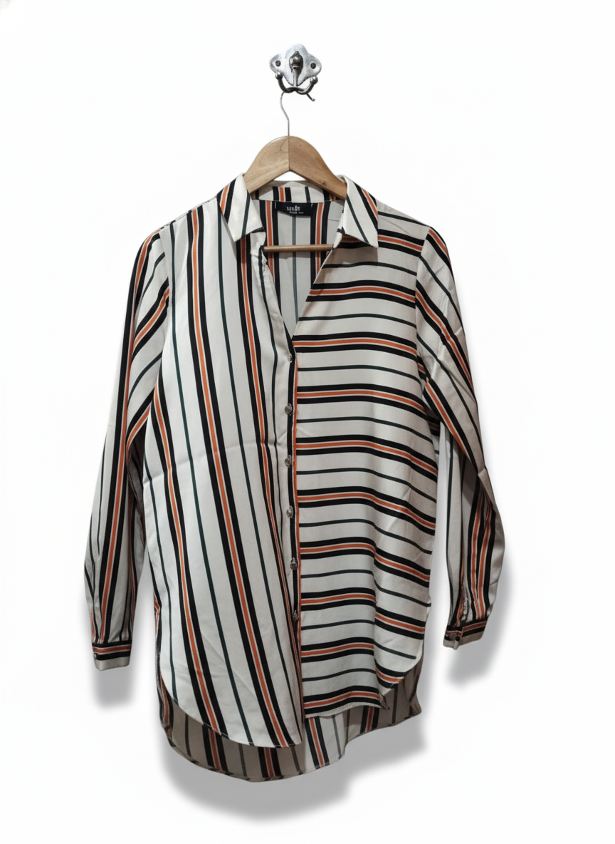 WALLIS Striped Button-Down Shirt