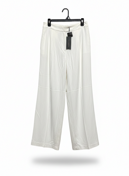 DAVID LAWRENCE |M| WAIST 28| OFF-WHITE WIDE-LEG TAILORED TROUSERS