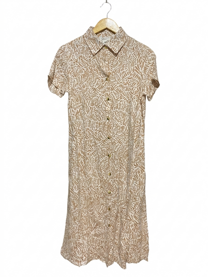 JOPRA |M| BUST 17| S| B26| JANA PRINTED BUTTON-DOWN MIDI SHIRT DRESS