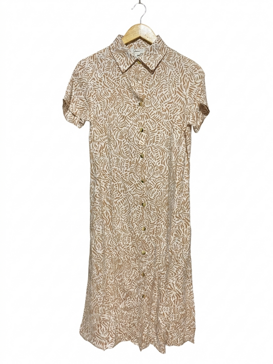 JOPRA |M| BUST 17| S| B26| JANA PRINTED BUTTON-DOWN MIDI SHIRT DRESS