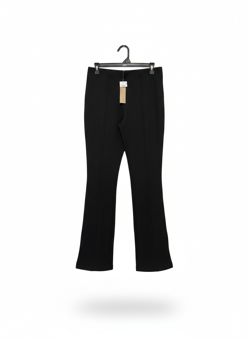 ANKO |L| WAIST 30| BLACK SEAMED FLARE TROUSERS