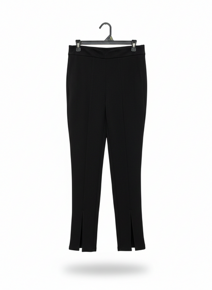 SHEIN |XL| WAIST 28| BLACK SLIT-HEM TAILORED TROUSERS