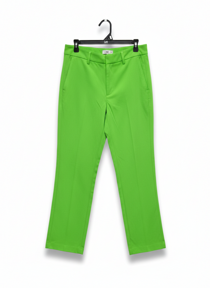 SINSAY |L| WAIST 32| VIBRANT LIME GREEN HIGH-WAISTED TAILORED TROUSERS