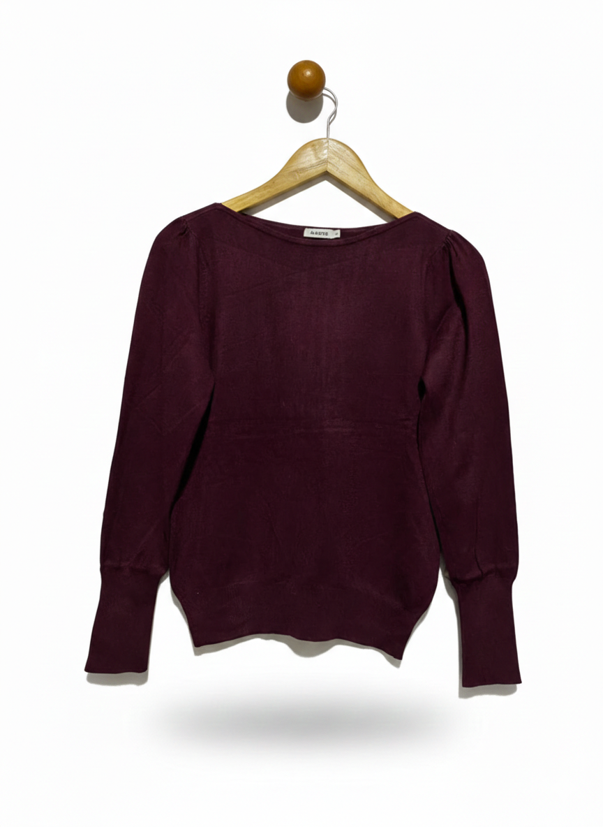 MARCS |S| BUST 17|  Maroon or Burgundy Knit Sweater
