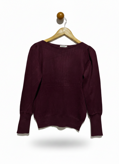 MARCS |S| BUST 17|  Maroon or Burgundy Knit Sweater