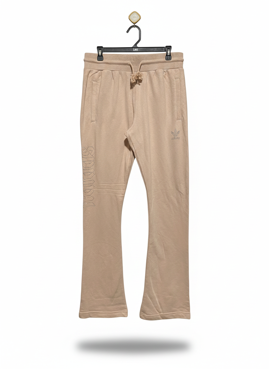 ADIDAS |M| WAIST 32| ORIGINALS BEIGE FLARED JOGGERS