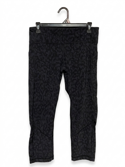 LULULEMON | L| WAIST 30| FAST AND FREE HIGH-RISE CROPS IN WILD THING CAMO DEEP COAL