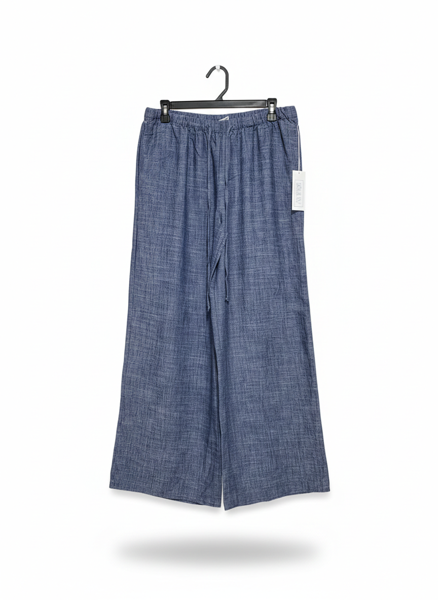 SIENNA SKY |XL| WAIST 32| Fabindia Blue Cotton Regular Fit Trousers