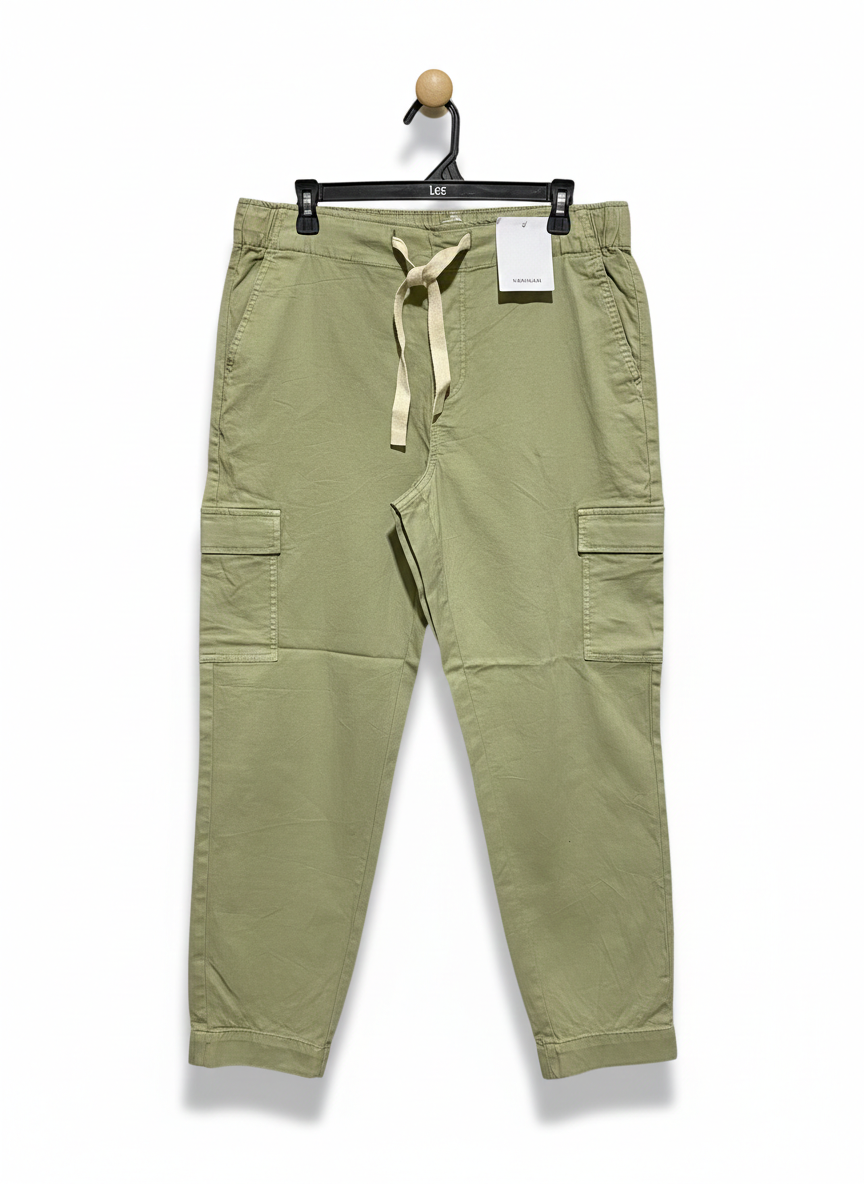 SUSSAN |XL| WAIST 33| Stretch Utility Cargo Joggers – Sage Green