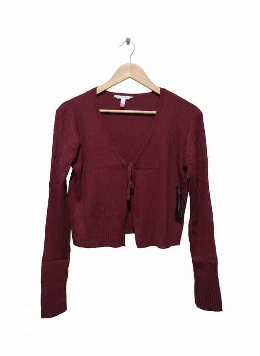 No Boundaries Juniors' Tie-Front Cardigan