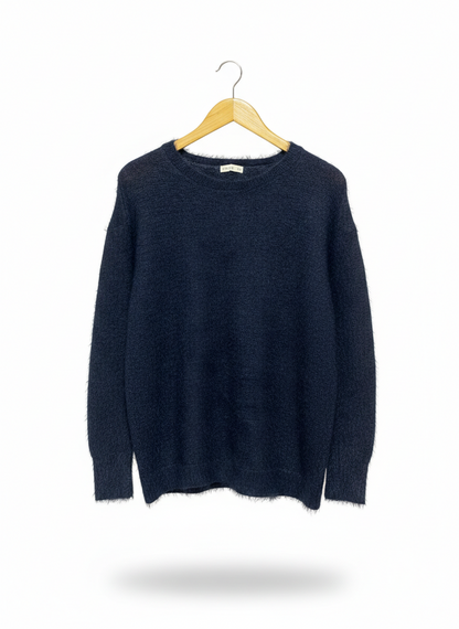 COOTON ON |L| BUST 23| Navy Blue Fluffy Knit Sweater