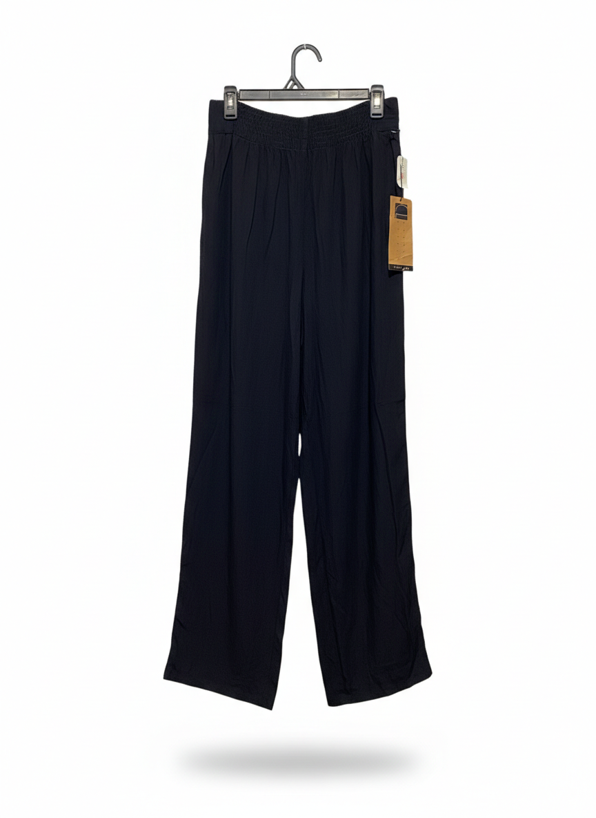 CAROLE LITTLE|L|WAIST 30|BLACK STRAIGHT WIDE LEG PALAZZO PANTS