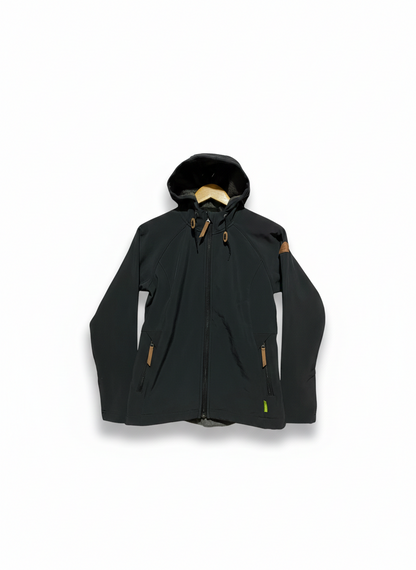 KATHMANDU |M| BUST 19| PREMIUM BLACK SOFTSHELL HOODED JACKET