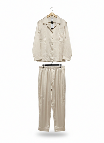 ANKO |L| ELEGANT TWO-PIECE SATIN PAJAMA SET, DESIGNED