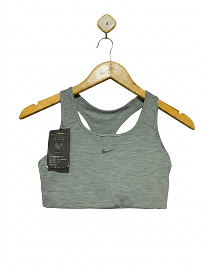 NIKE |M| BUST 13| B26| SAGE GREEN HEATHERED PERFORMANCE RACERBACK SPORTS BRA