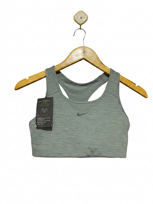 NIKE |M| BUST 13| B26| SAGE GREEN HEATHERED PERFORMANCE RACERBACK SPORTS BRA