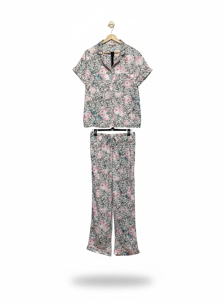 LILY LOVES |M| SATIN PYJAMA SET - LEOPARD AND ROSE