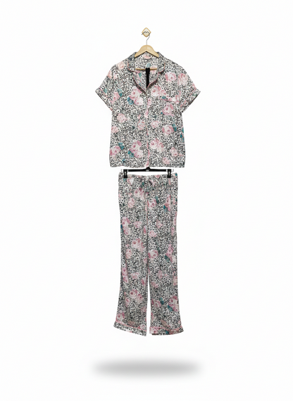LILY LOVES |M| SATIN PYJAMA SET - LEOPARD AND ROSE
