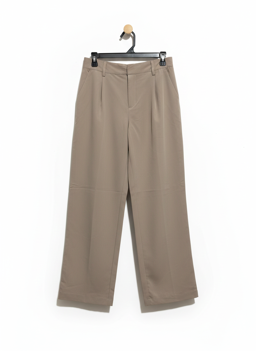 ANKO |M| WAIST 28| TAILORED TAUPE WIDE-LEG TROUSERS