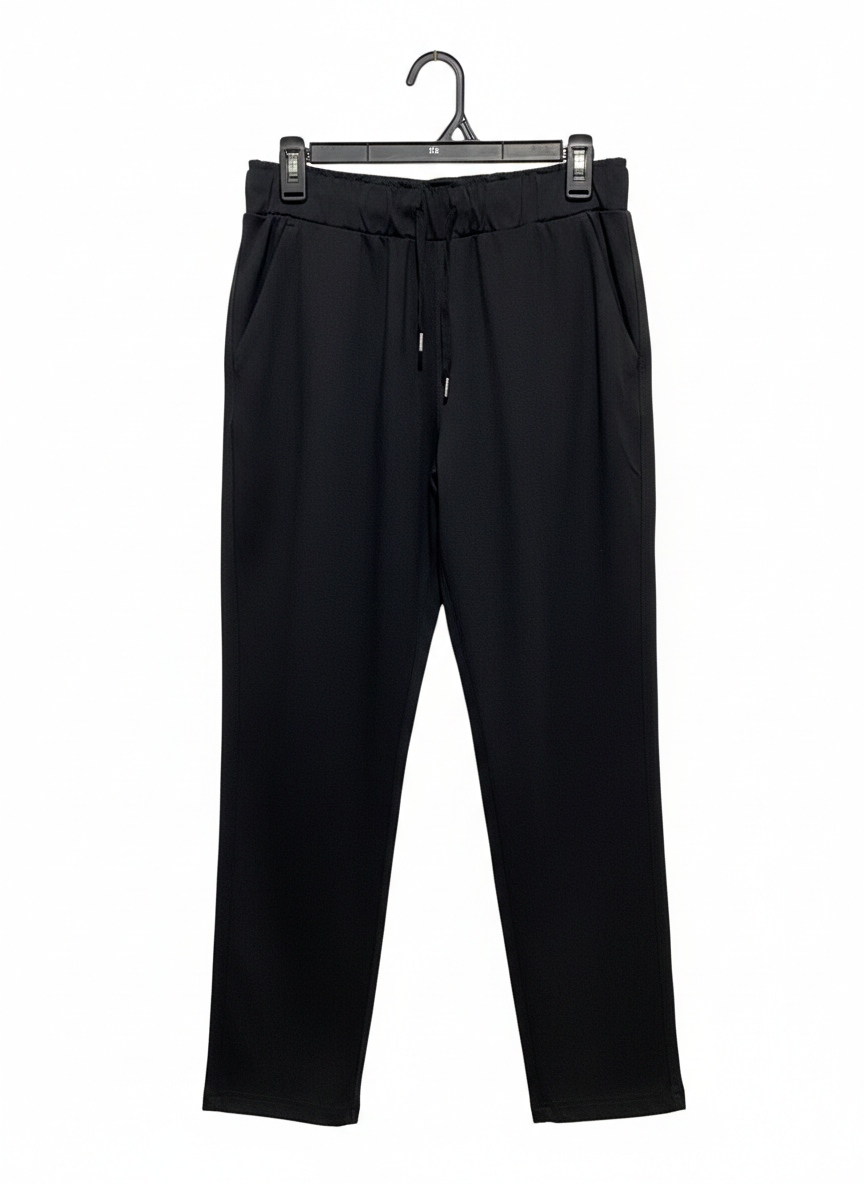 HEAT |L| WAIST 30| BLACK ELASTIC WAIST JOGGERS