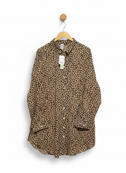 ANKO |XL| BUST 26| WILD STYLE LEOPARD PRINT BUTTON-UP SHIRT