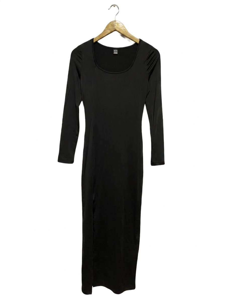 SHEIN |XS| BUST 15| B26|  SLEEK MIDNIGHT BLACK BODYCON MAXI DRESS
