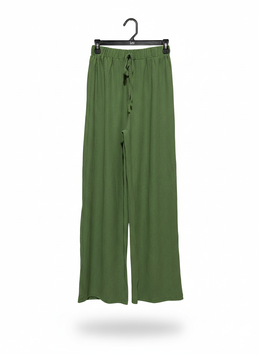 SHEIN |S| WAIST 24| FOREST GREEN WAFFLE-KNIT LOUNGE PANTS