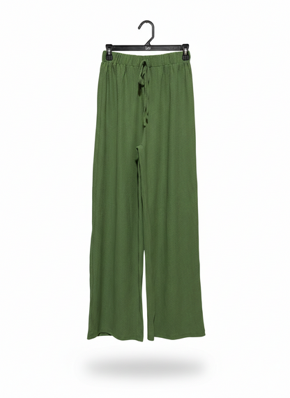 SHEIN |S| WAIST 24| FOREST GREEN WAFFLE-KNIT LOUNGE PANTS