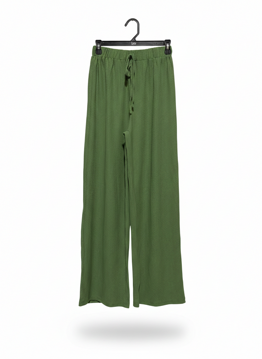SHEIN |S| WAIST 24| FOREST GREEN WAFFLE-KNIT LOUNGE PANTS