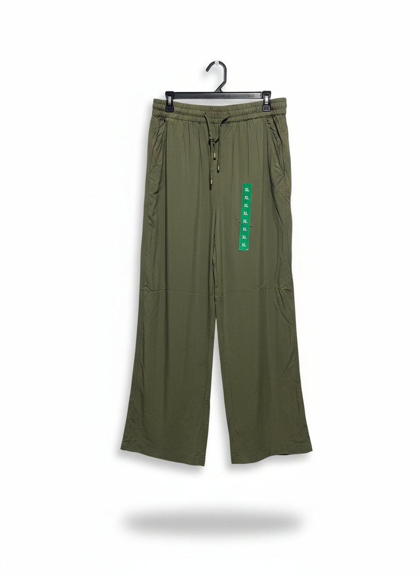 ADVENT |XL| WAIST 32| OLIVE RELAXED DRAWSTRING TROUSERS